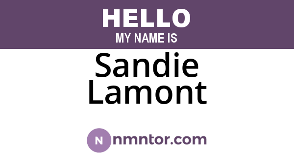 Sandie Lamont
