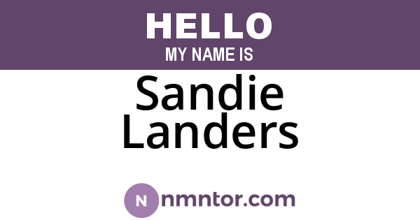 Sandie Landers