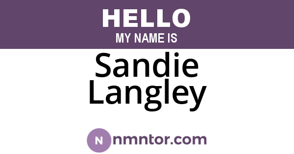 Sandie Langley
