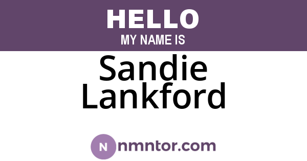Sandie Lankford