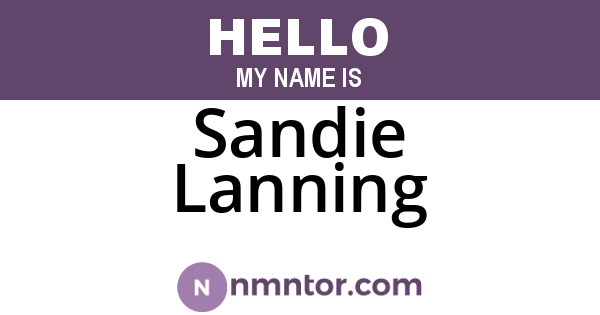 Sandie Lanning