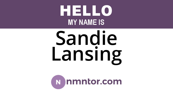 Sandie Lansing