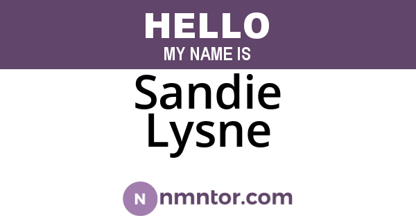 Sandie Lysne
