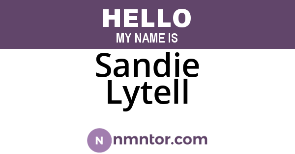 Sandie Lytell