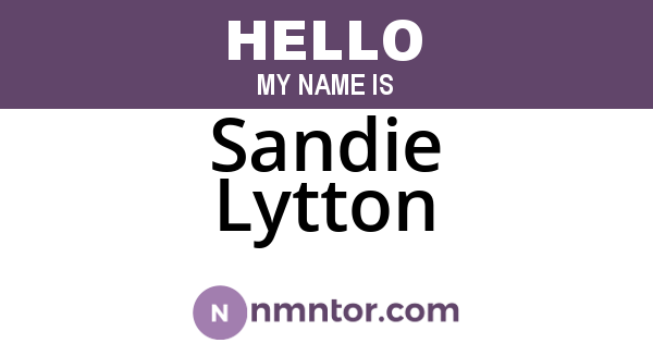 Sandie Lytton