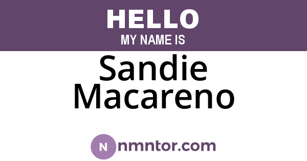 Sandie Macareno
