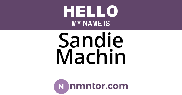 Sandie Machin