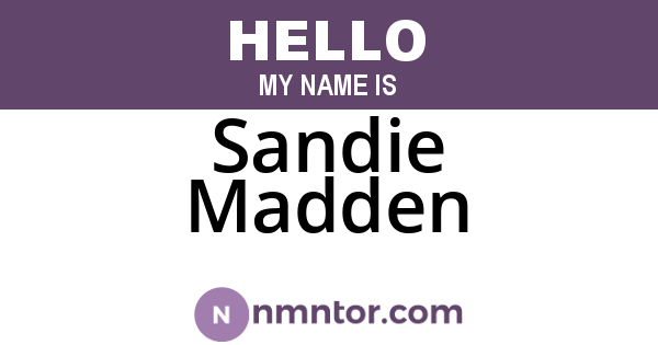 Sandie Madden