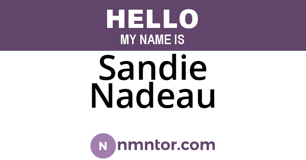 Sandie Nadeau