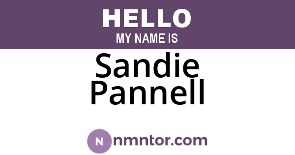 Sandie Pannell