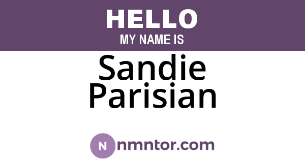 Sandie Parisian