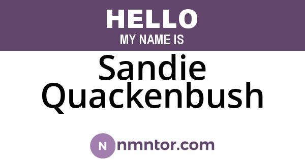 Sandie Quackenbush