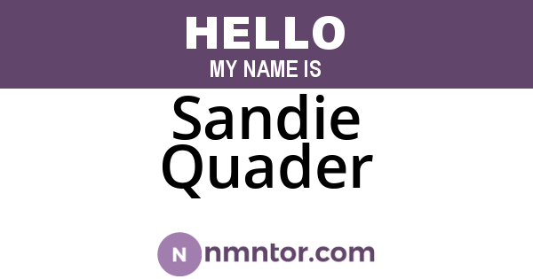 Sandie Quader