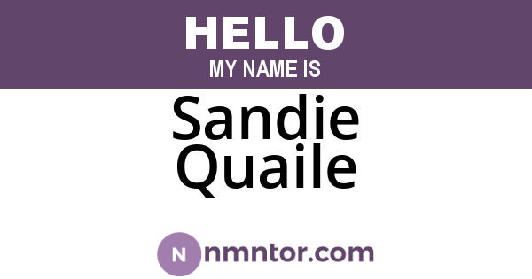 Sandie Quaile