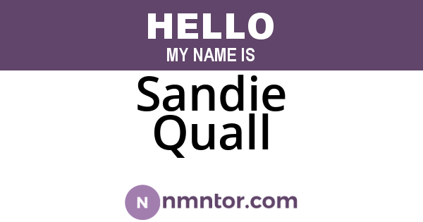 Sandie Quall