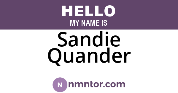 Sandie Quander