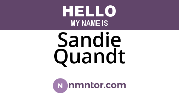 Sandie Quandt