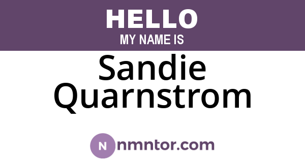 Sandie Quarnstrom