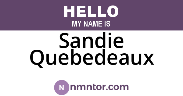 Sandie Quebedeaux