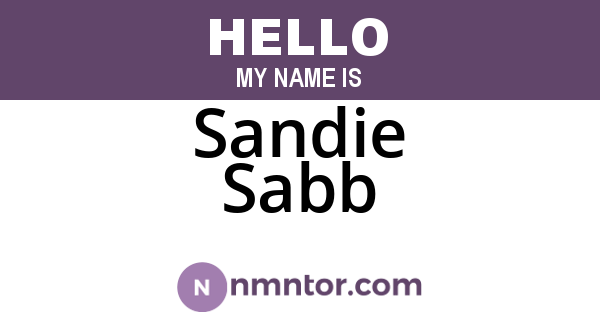 Sandie Sabb