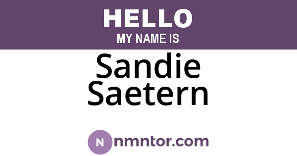 Sandie Saetern