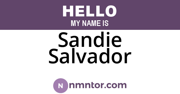 Sandie Salvador