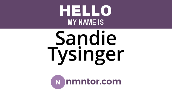 Sandie Tysinger