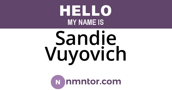 Sandie Vuyovich