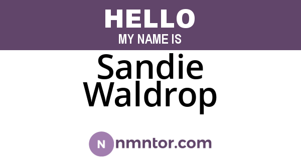 Sandie Waldrop