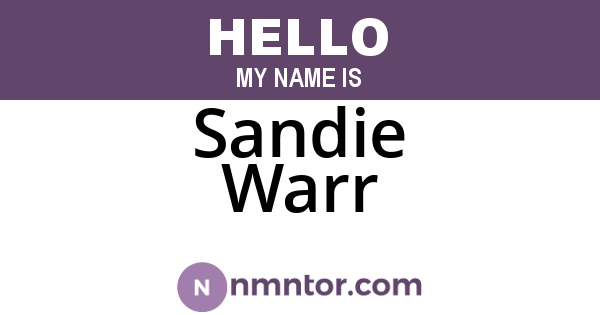 Sandie Warr
