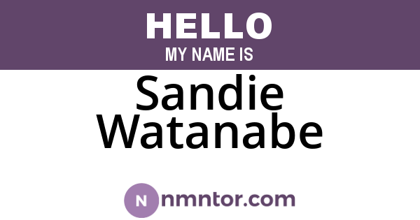 Sandie Watanabe