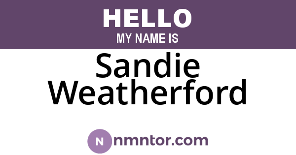 Sandie Weatherford
