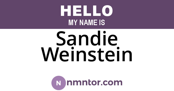Sandie Weinstein