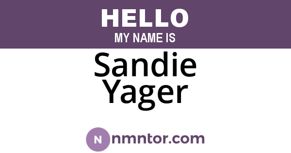 Sandie Yager