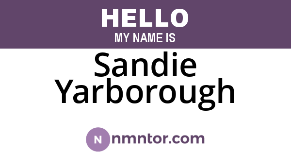 Sandie Yarborough