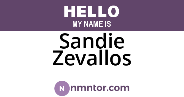Sandie Zevallos