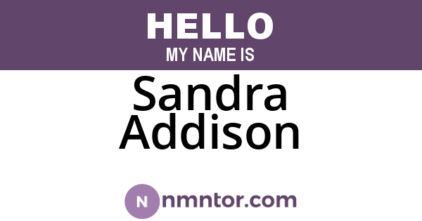 Sandra Addison