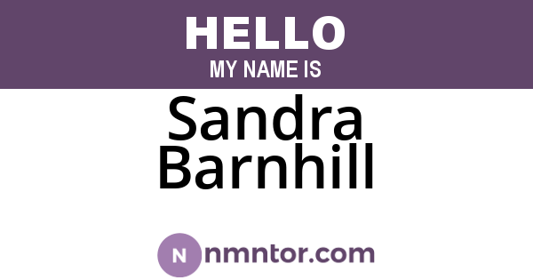 Sandra Barnhill