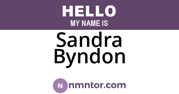 Sandra Byndon