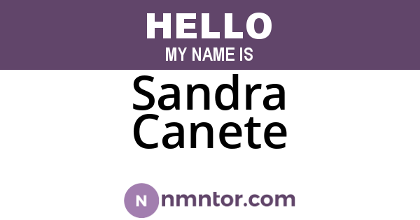 Sandra Canete