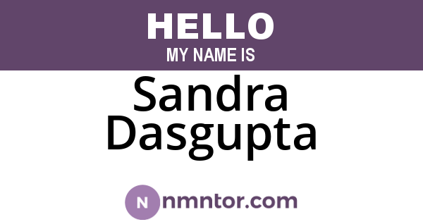 Sandra Dasgupta