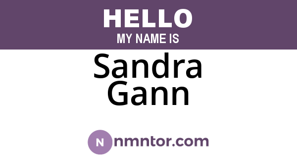 Sandra Gann