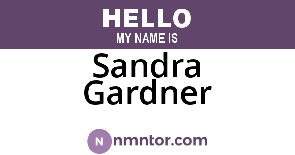 Sandra Gardner