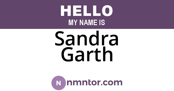Sandra Garth