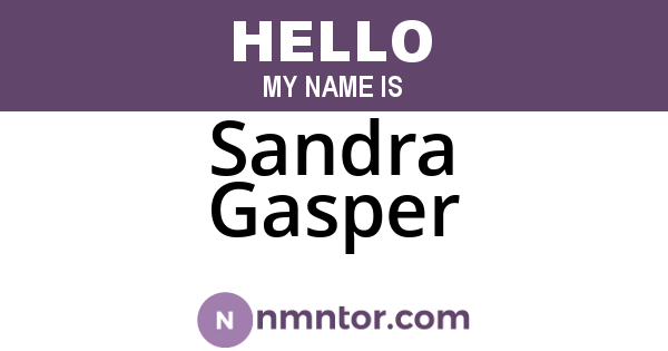 Sandra Gasper