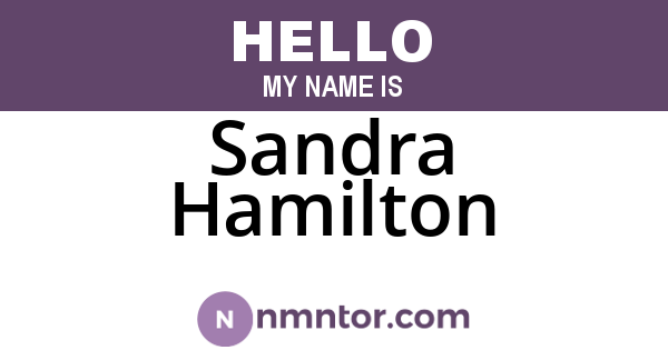 Sandra Hamilton