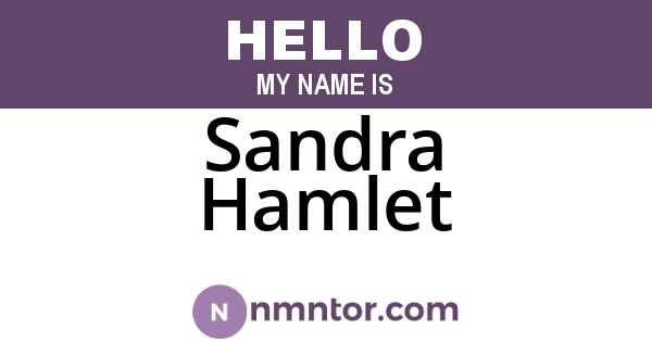 Sandra Hamlet