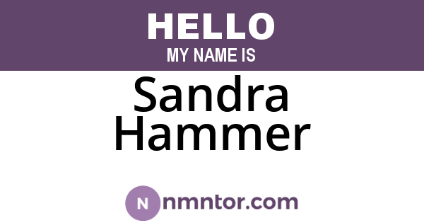 Sandra Hammer