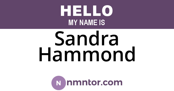 Sandra Hammond