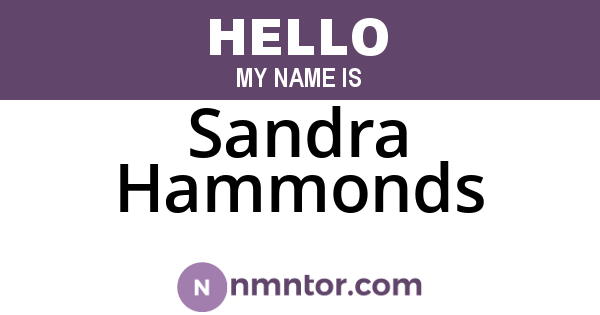 Sandra Hammonds